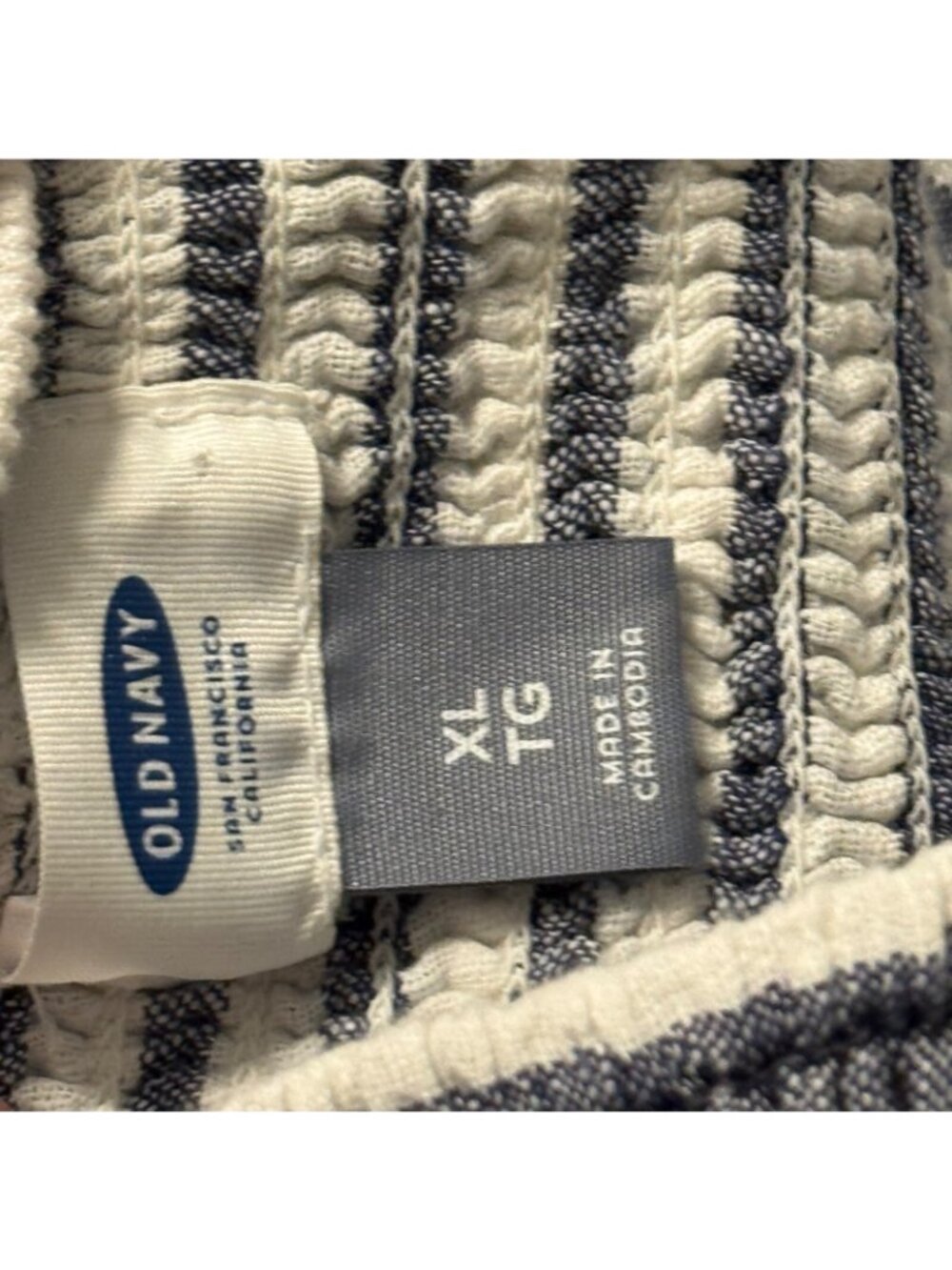 Old Navy Blue & White Striped Sleeveless Cotton Dress XL - Picture 7 of 11